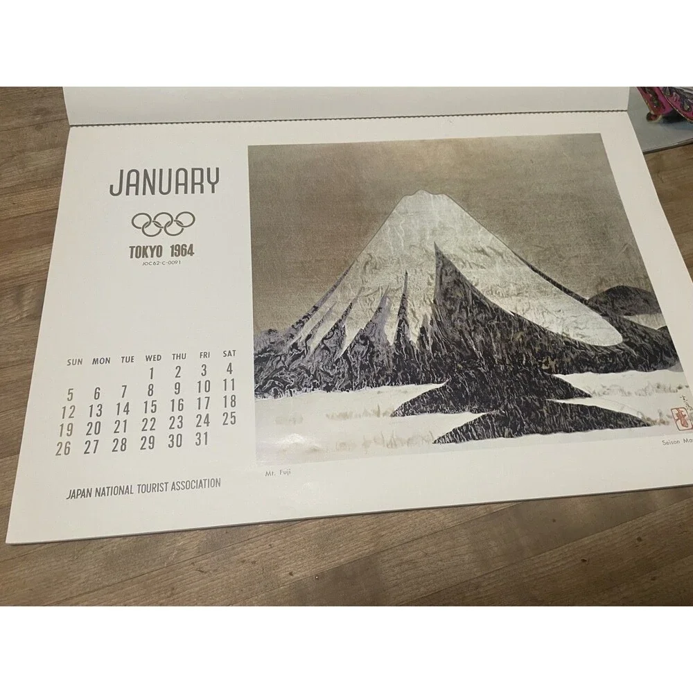 1964 Japan Olympics tourism art calendar Mitsumura Printing Co.